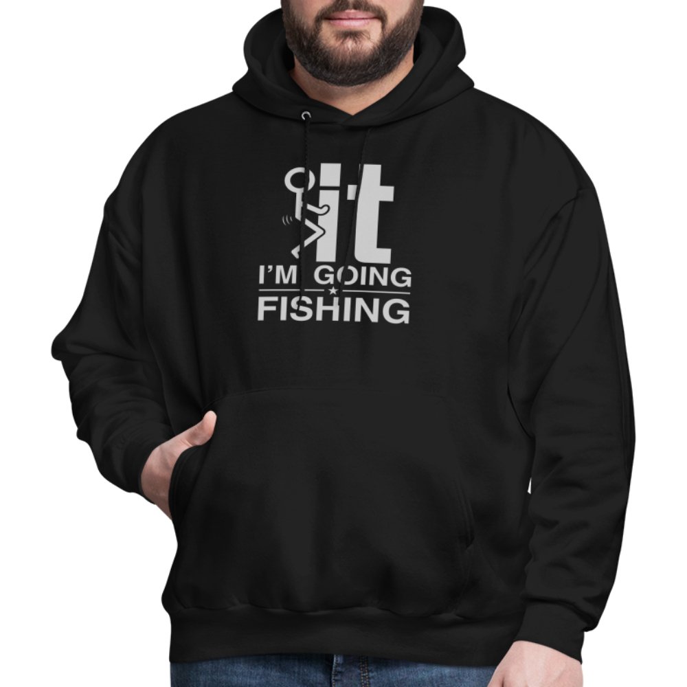 F It I'm Going Fishing Hoodie - black