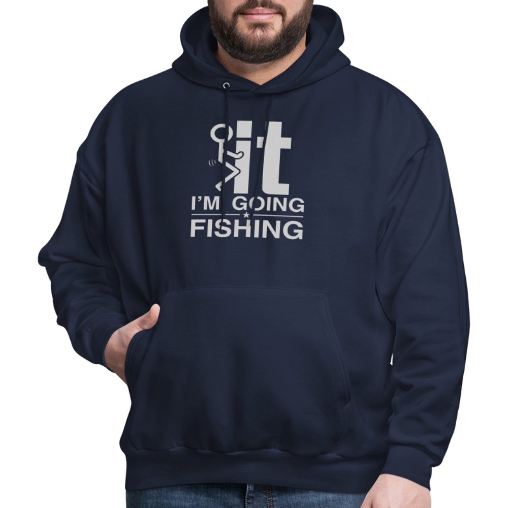 F It I'm Going Fishing Hoodie - navy