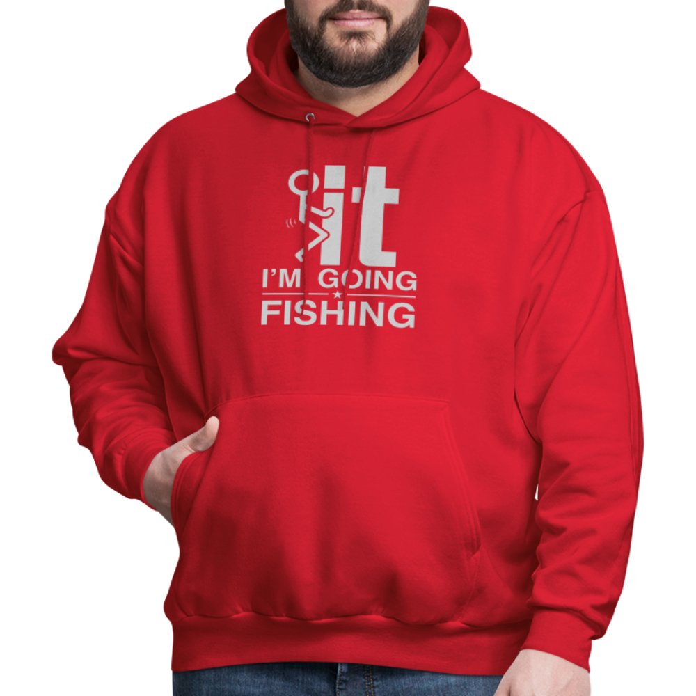 F It I'm Going Fishing Hoodie - red