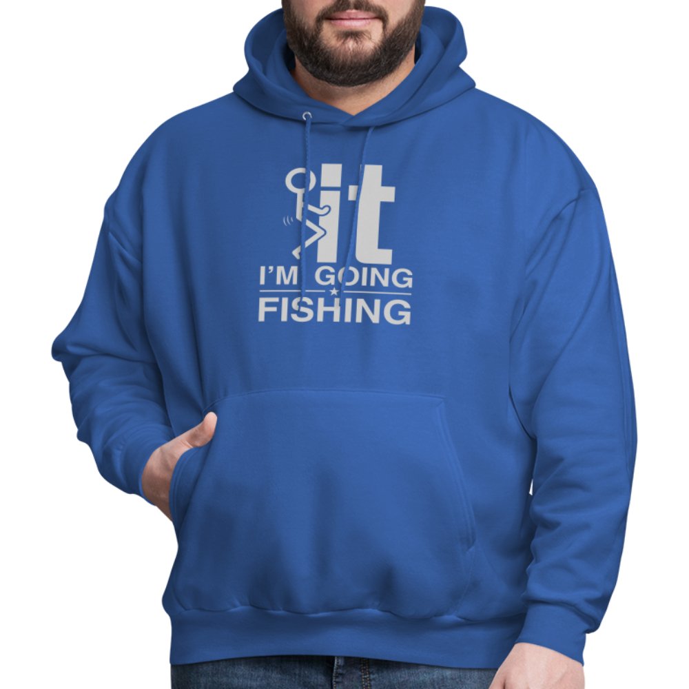 F It I'm Going Fishing Hoodie - royal blue