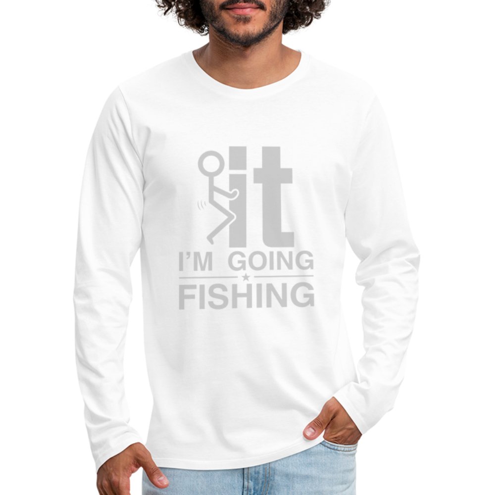 F It I'm Going Fishing Men's Premium Long Sleeve T-Shirt - red