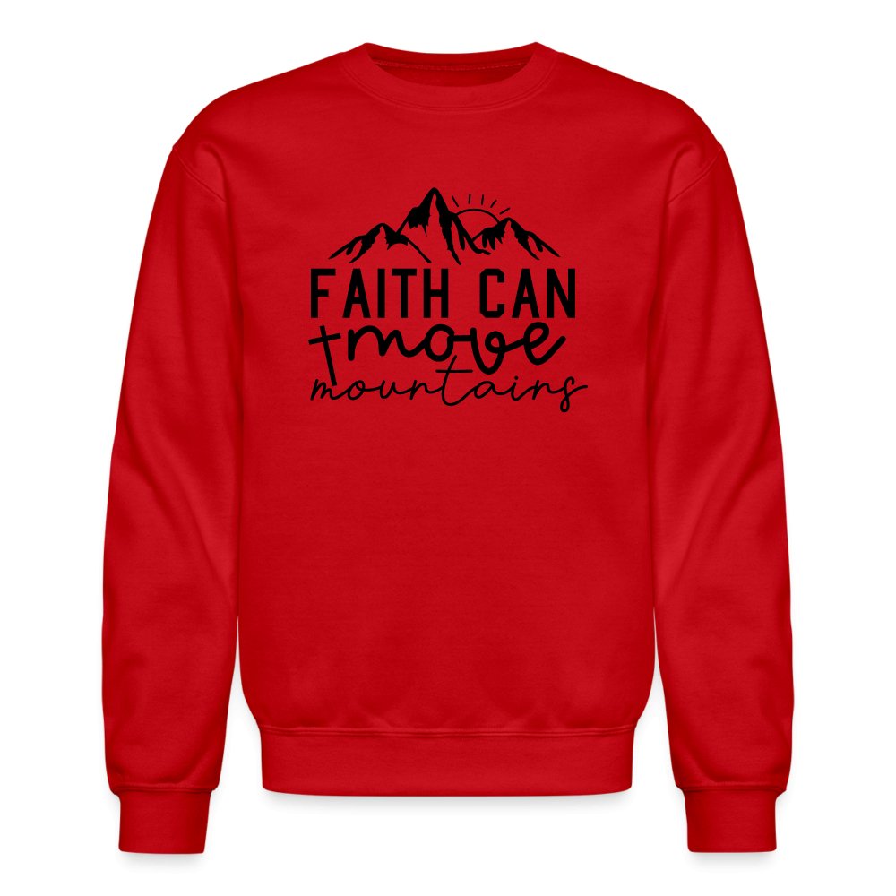 Faith Can Move Mountains Sweatshirt - option1# - Unisex Crewneck Sweatshirt | Gildan 18000