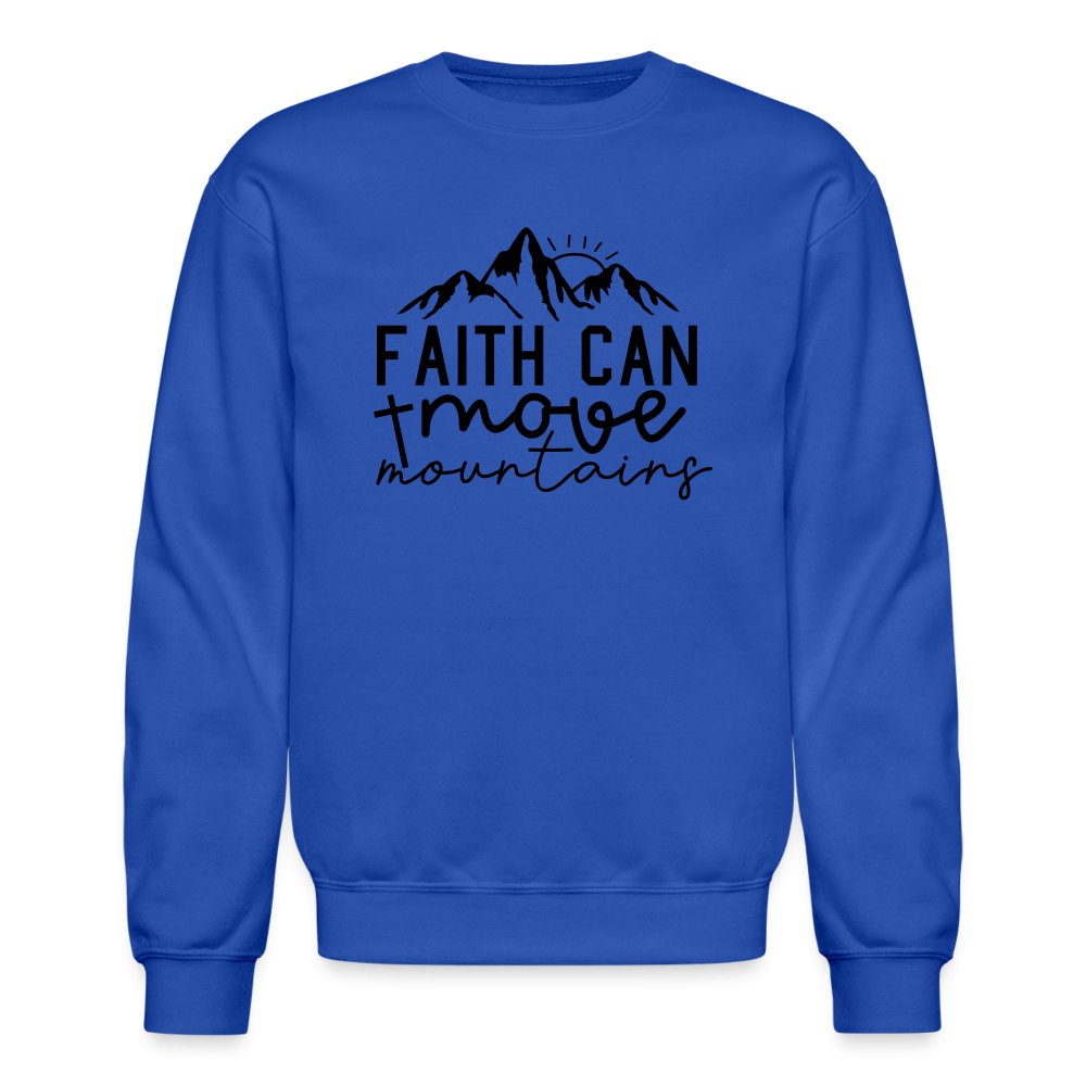 Faith Can Move Mountains Sweatshirt - option1# - Unisex Crewneck Sweatshirt | Gildan 18000