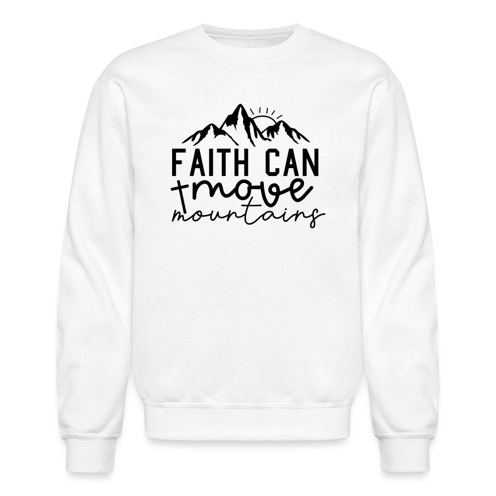 Faith Can Move Mountains Sweatshirt - option1# - Unisex Crewneck Sweatshirt | Gildan 18000