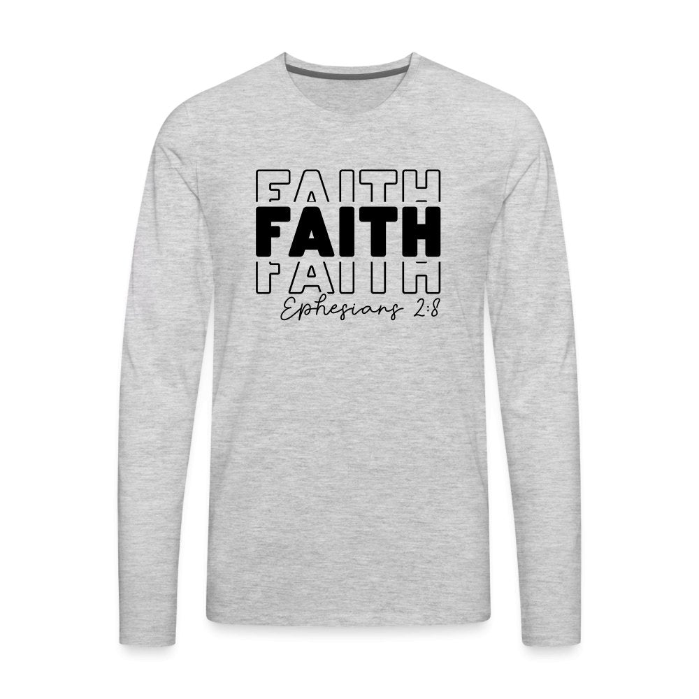 Faith Ephesians 2:8 Men's Premium Long Sleeve T-Shirt - option1# - Men's Premium Long Sleeve T-Shirt | Spreadshirt 875