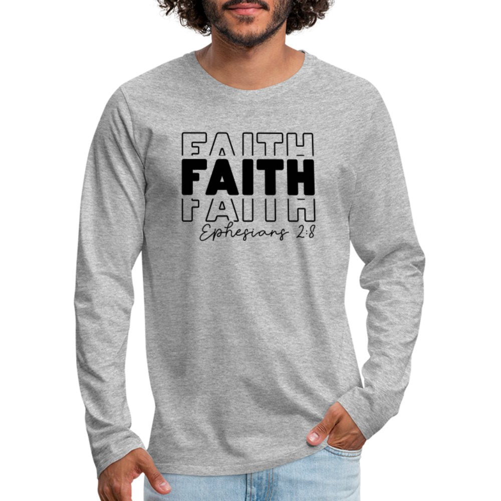 Faith Ephesians 2:8 Men's Premium Long Sleeve T-Shirt - option1# - Men's Premium Long Sleeve T-Shirt | Spreadshirt 875