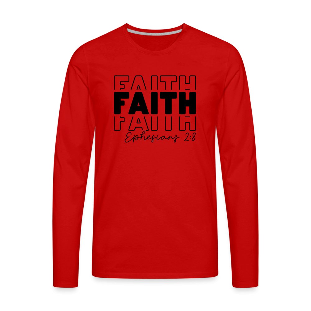 Faith Ephesians 2:8 Men's Premium Long Sleeve T-Shirt - option1# - Men's Premium Long Sleeve T-Shirt | Spreadshirt 875