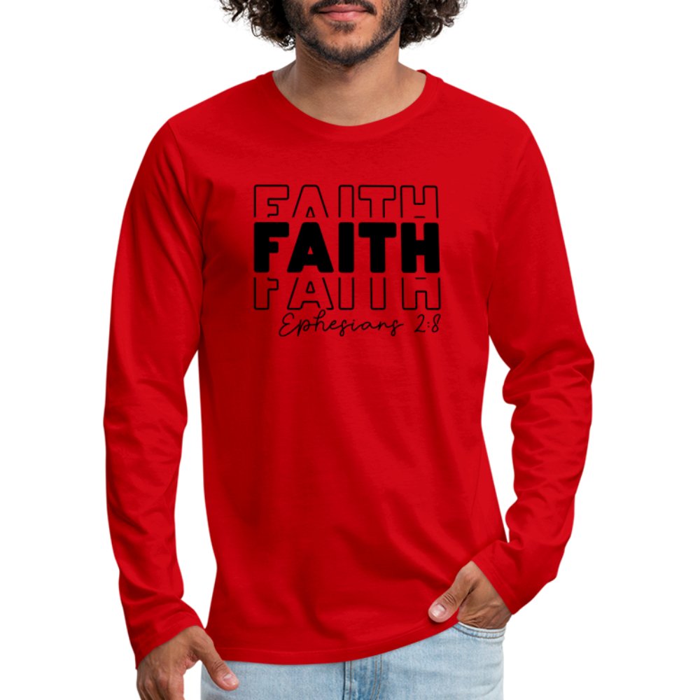 Faith Ephesians 2:8 Men's Premium Long Sleeve T-Shirt - option1# - Men's Premium Long Sleeve T-Shirt | Spreadshirt 875