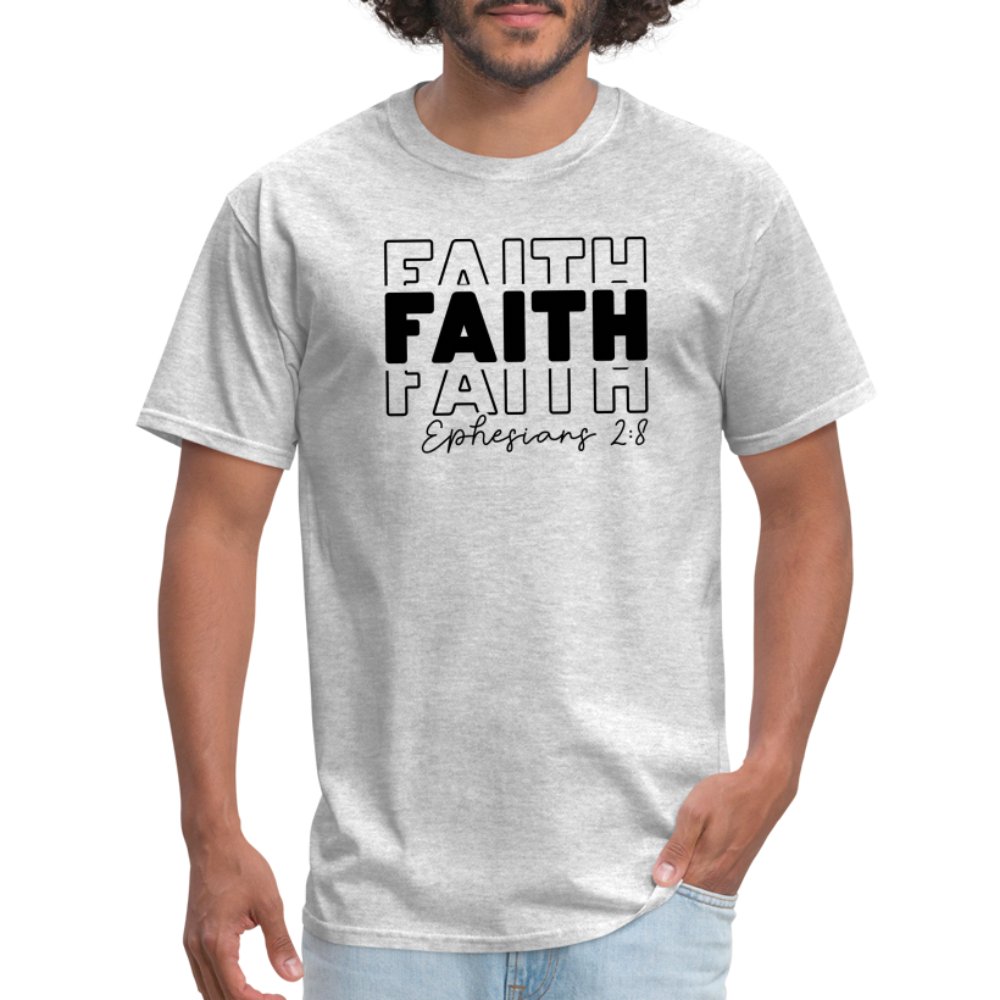 Faith Ephesians 2:8 T-Shirt - heather gray