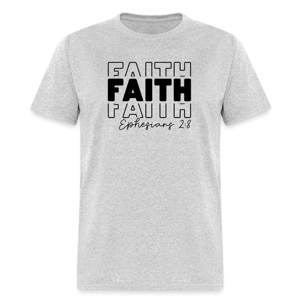 Faith Ephesians 2:8 T-Shirt - heather gray