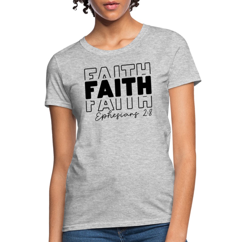 Faith Ephesians 2:8 Women's T-Shirt - heather gray