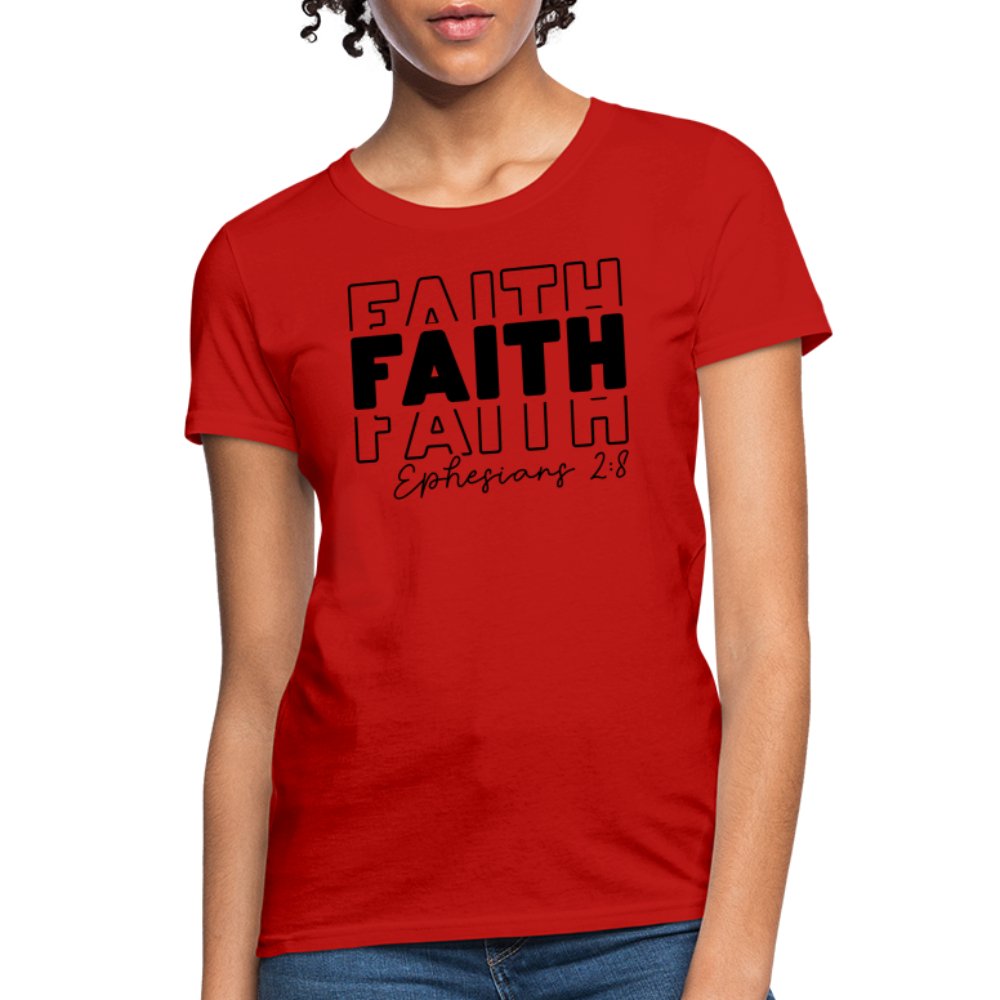 Faith Ephesians 2:8 Women's T-Shirt - option1# - Women's T-Shirt | Fruit of the Loom L3930R