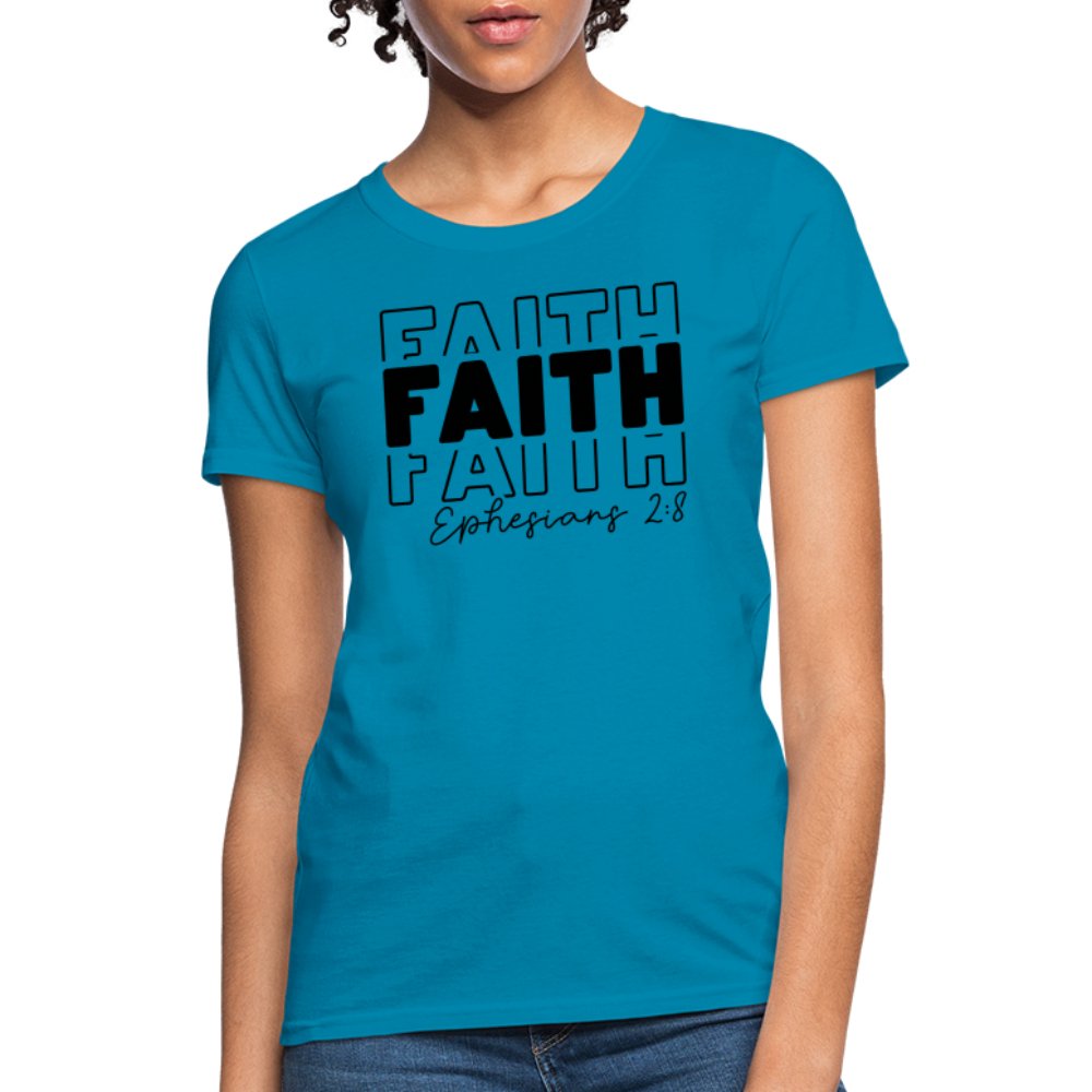 Faith Ephesians 2:8 Women's T-Shirt - option1# - Women's T-Shirt | Fruit of the Loom L3930R