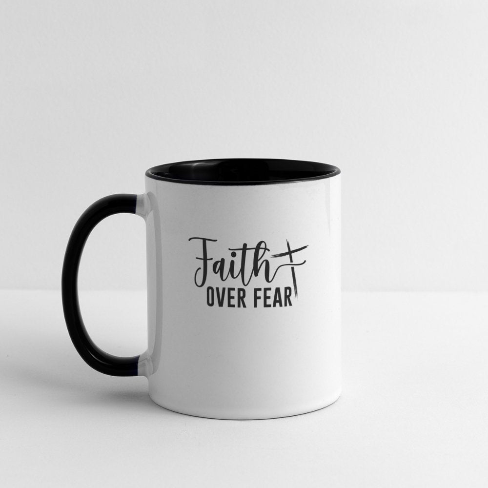 Faith Over Fear Coffee Mug - option1# - Contrast Coffee Mug | BestSub B11TAA