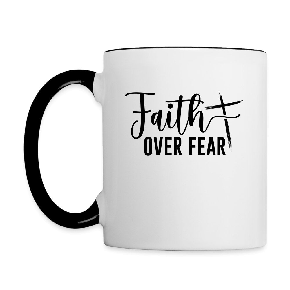 Faith Over Fear Coffee Mug - option1# - Contrast Coffee Mug | BestSub B11TAA