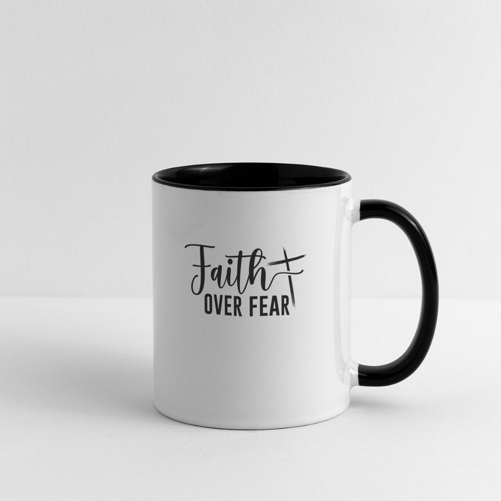 Faith Over Fear Coffee Mug - option1# - Contrast Coffee Mug | BestSub B11TAA