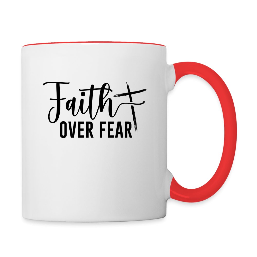 Faith Over Fear Coffee Mug - option1# - Contrast Coffee Mug | BestSub B11TAA