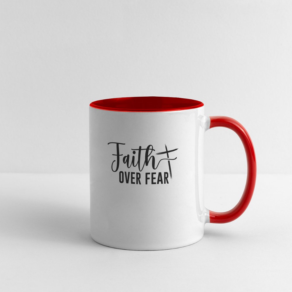 Faith Over Fear Coffee Mug - option1# - Contrast Coffee Mug | BestSub B11TAA