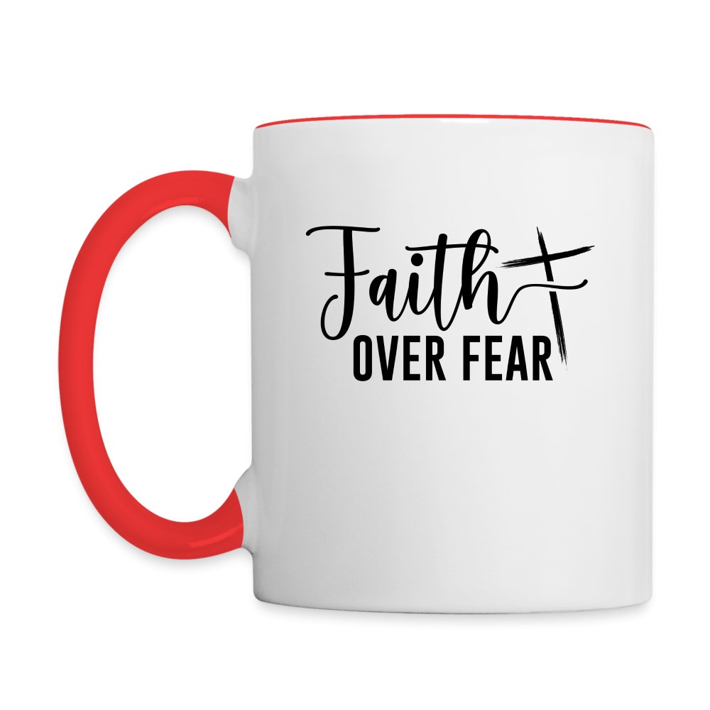 Faith Over Fear Coffee Mug - option1# - Contrast Coffee Mug | BestSub B11TAA