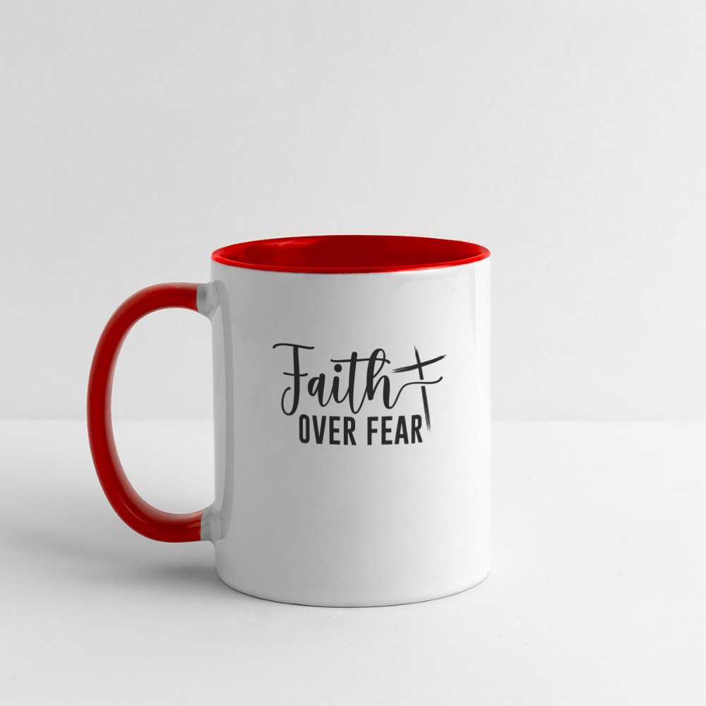 Faith Over Fear Coffee Mug - option1# - Contrast Coffee Mug | BestSub B11TAA