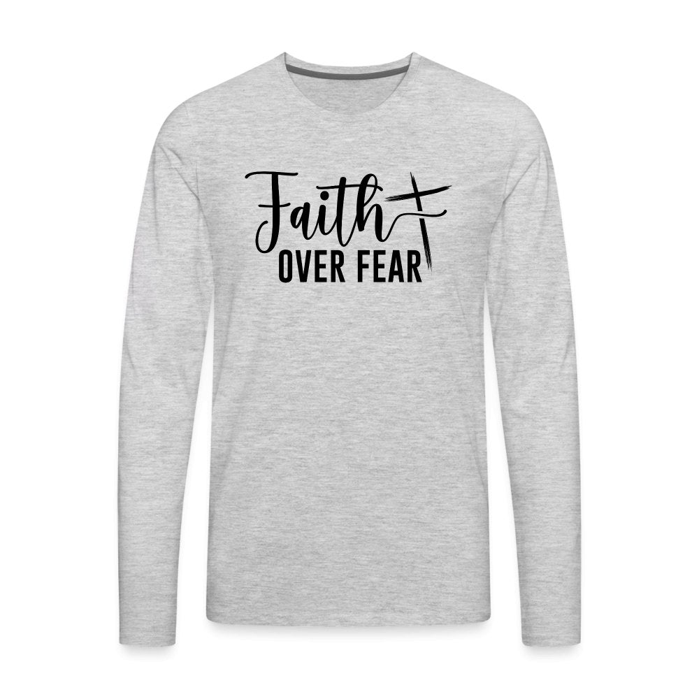 Faith Over Fear Men's Premium Long Sleeve T-Shirt - option1# - Men's Premium Long Sleeve T-Shirt | Spreadshirt 875