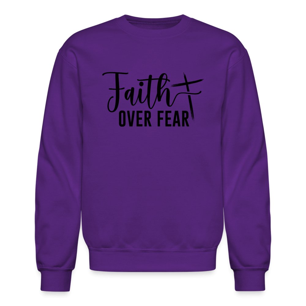 Faith Over Fear Sweatshirt - option1# - Unisex Crewneck Sweatshirt | Gildan 18000