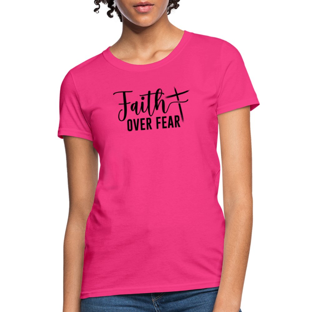 Faith Over Fear Women's T-Shirt - option1# - Women's T-Shirt | Fruit of the Loom L3930R