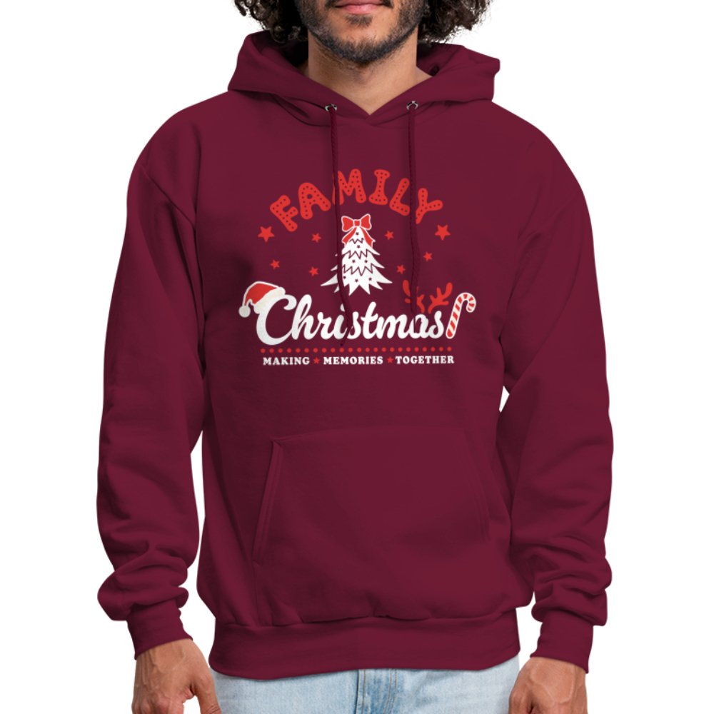 Family Christmas Making Memories Together Hoodie - burgundy