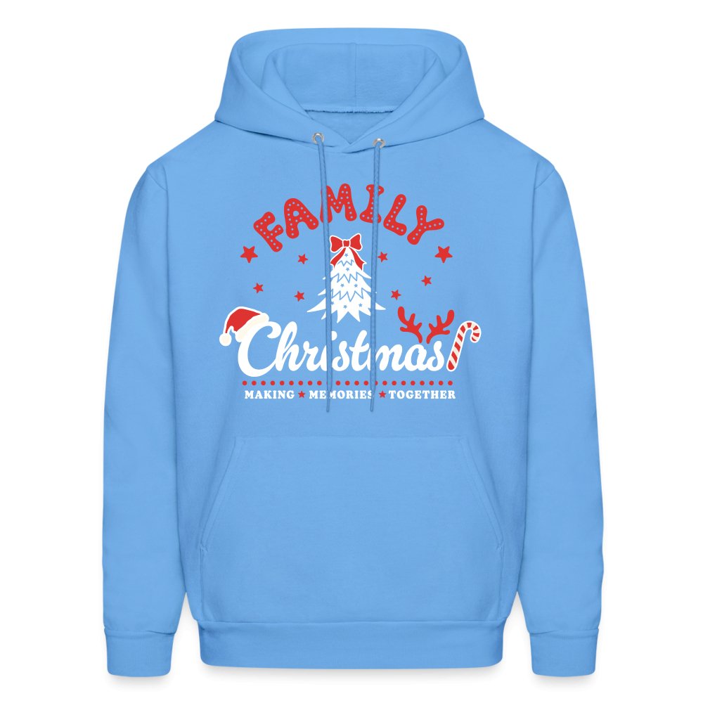 Family Christmas Making Memories Together Hoodie - carolina blue