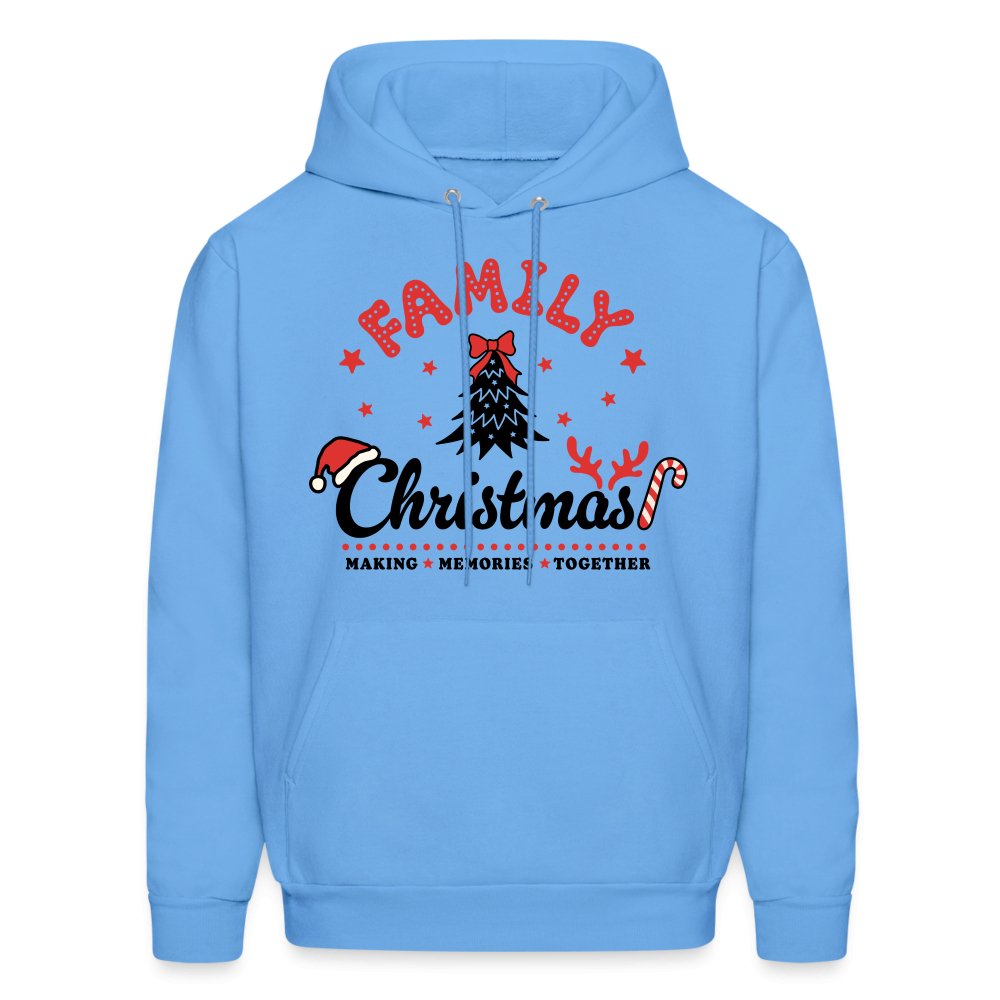 Family Christmas Making Memories Together Hoodie - carolina blue