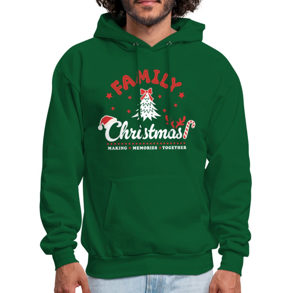 Family Christmas Making Memories Together Hoodie - forest green