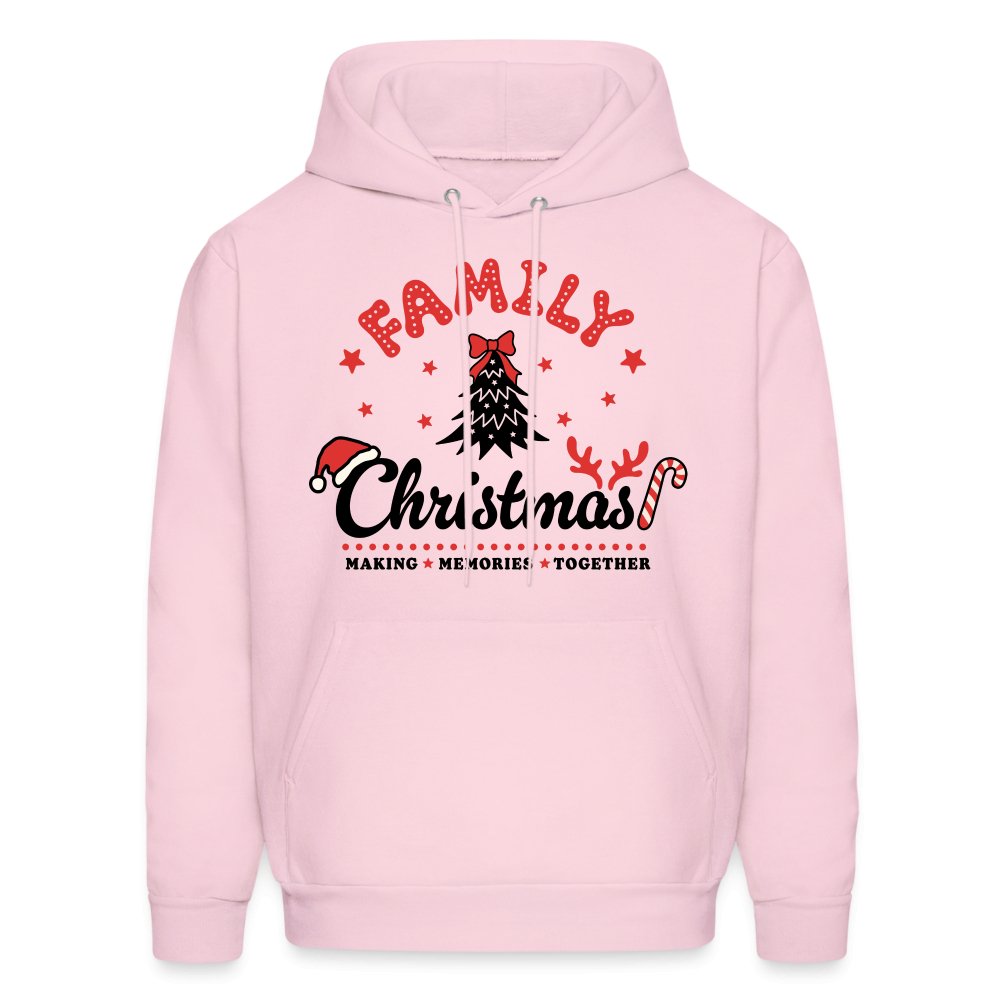 Family Christmas Making Memories Together Hoodie - pale pink