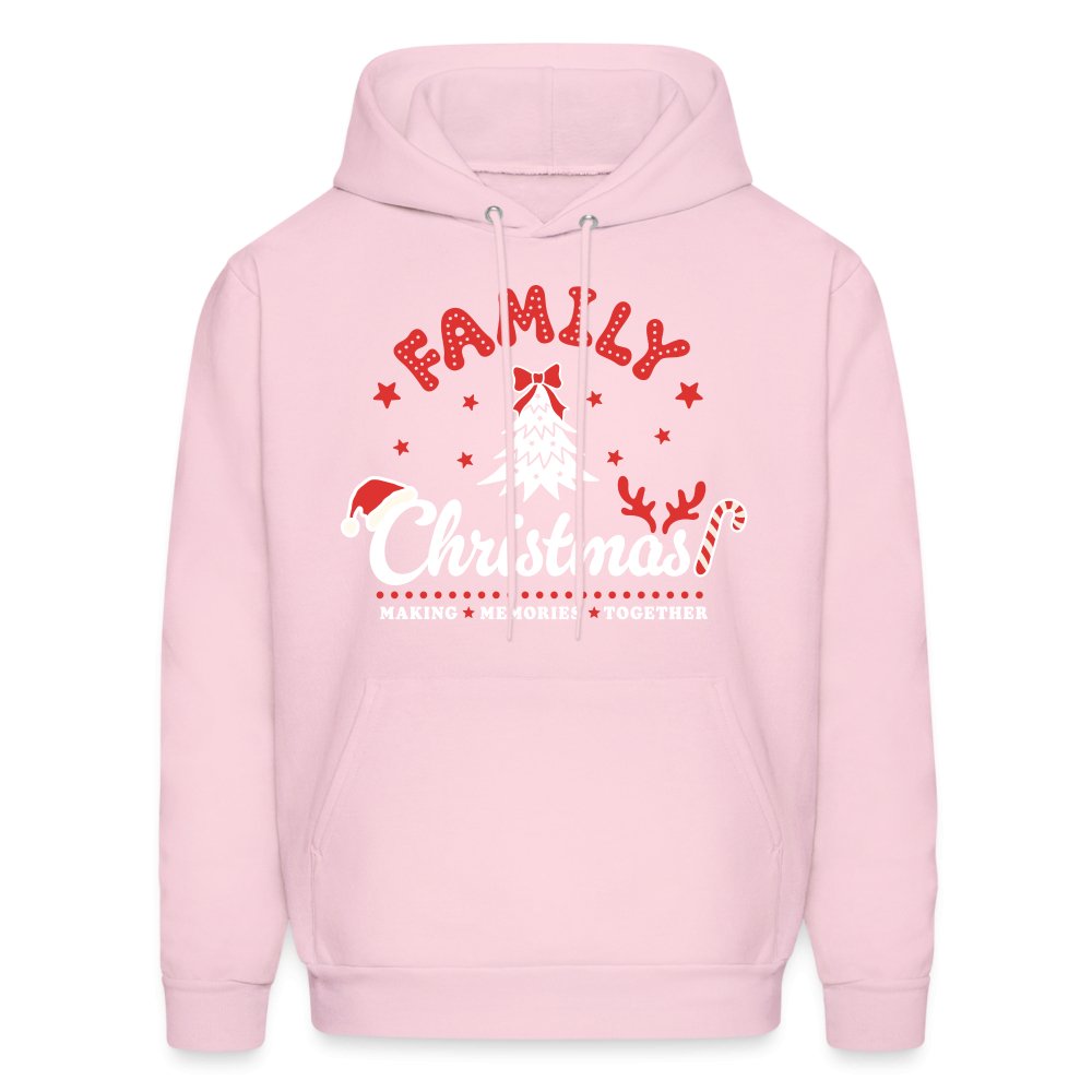 Family Christmas Making Memories Together Hoodie - pale pink