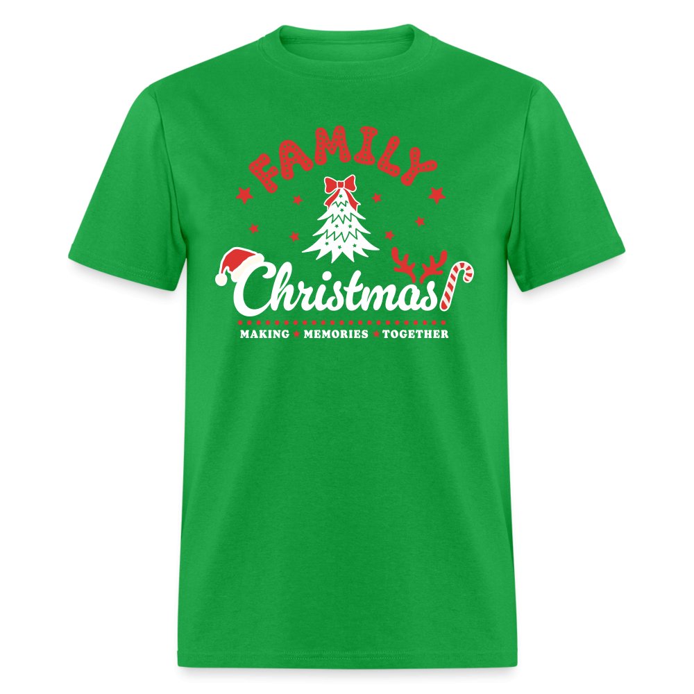 Family Christmas Making Memories Together T-Shirt - bright green