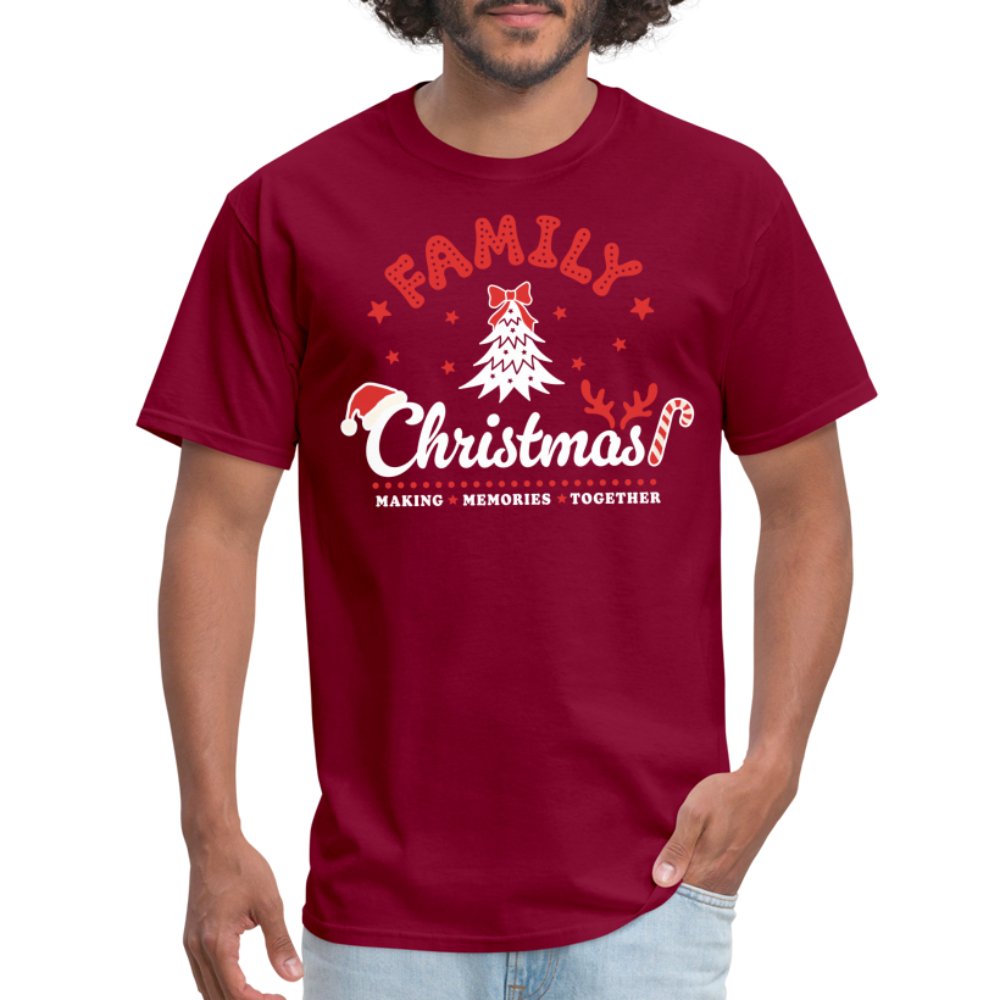 Family Christmas Making Memories Together T-Shirt - burgundy