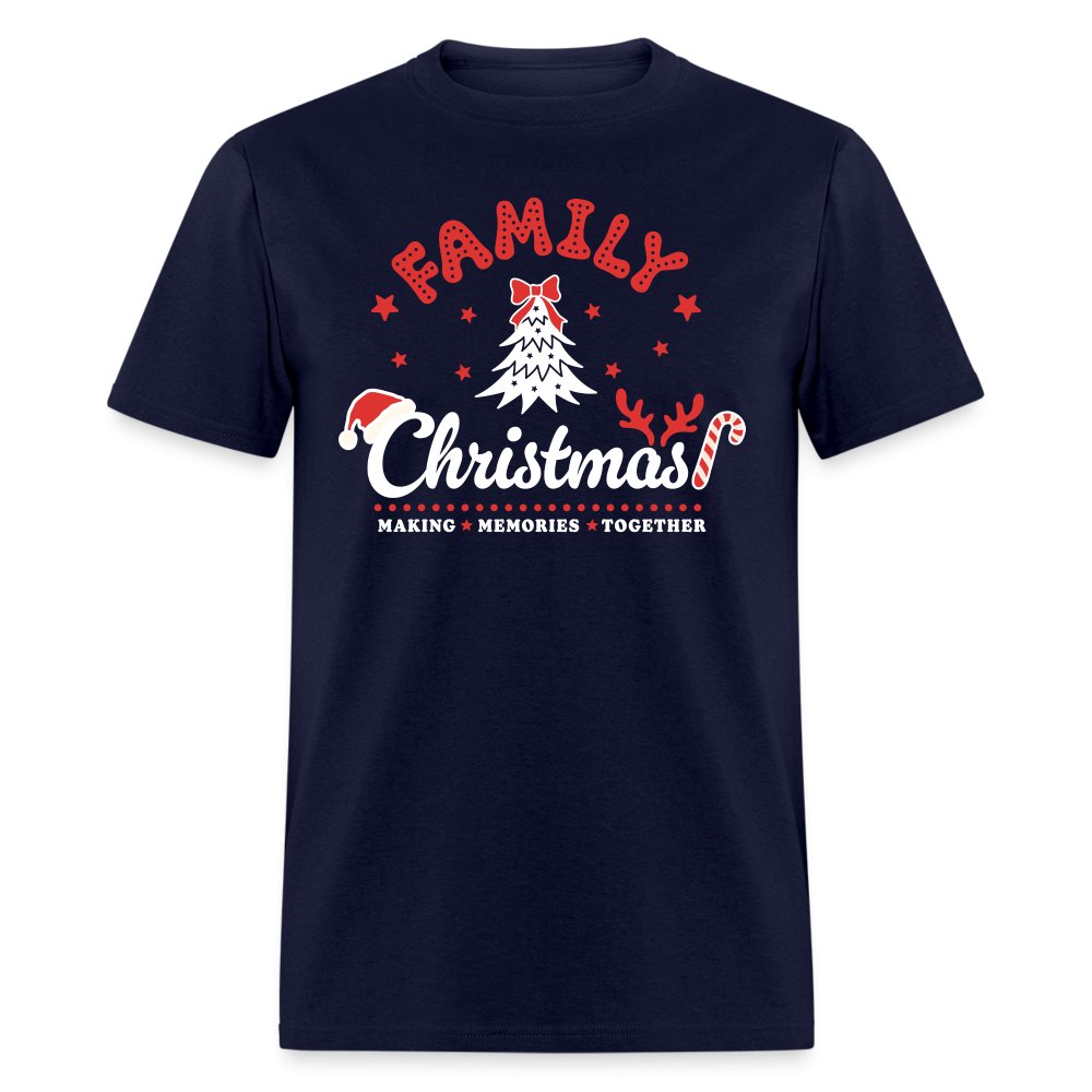 Family Christmas Making Memories Together T-Shirt - navy