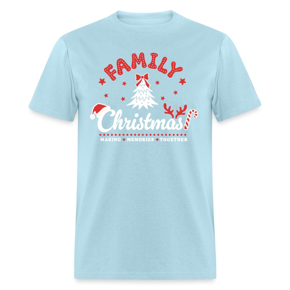 Family Christmas Making Memories Together T-Shirt - powder blue