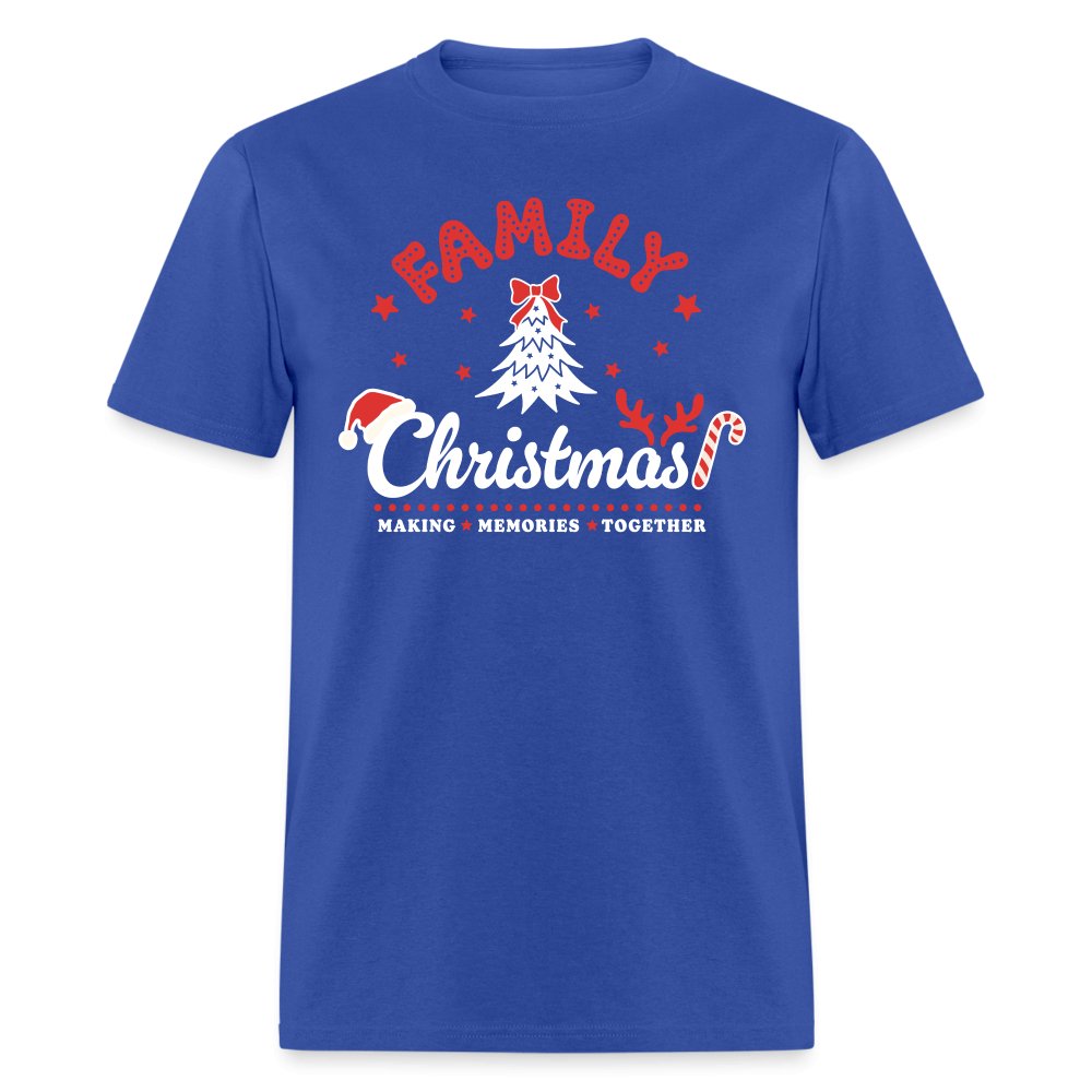 Family Christmas Making Memories Together T-Shirt - royal blue