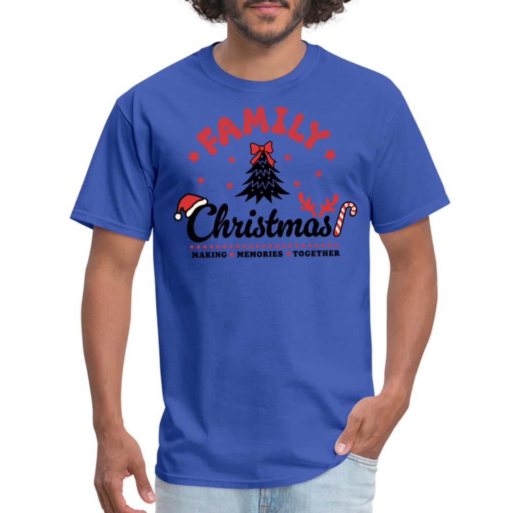 Family Christmas Making Memories Together T-Shirt - royal blue