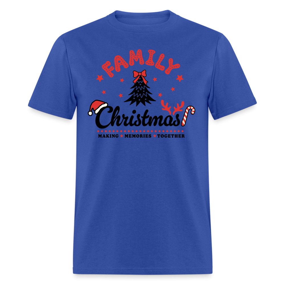 Family Christmas Making Memories Together T-Shirt - royal blue