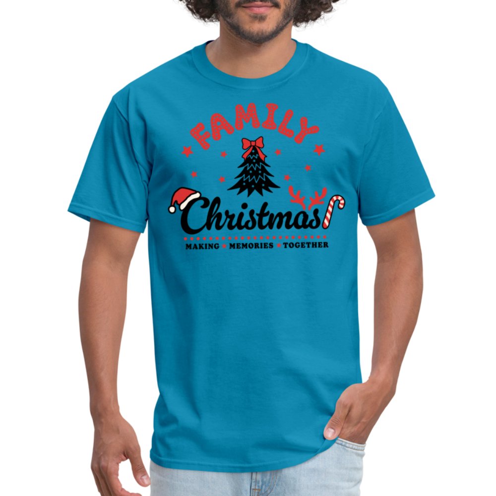 Family Christmas Making Memories Together T-Shirt - turquoise