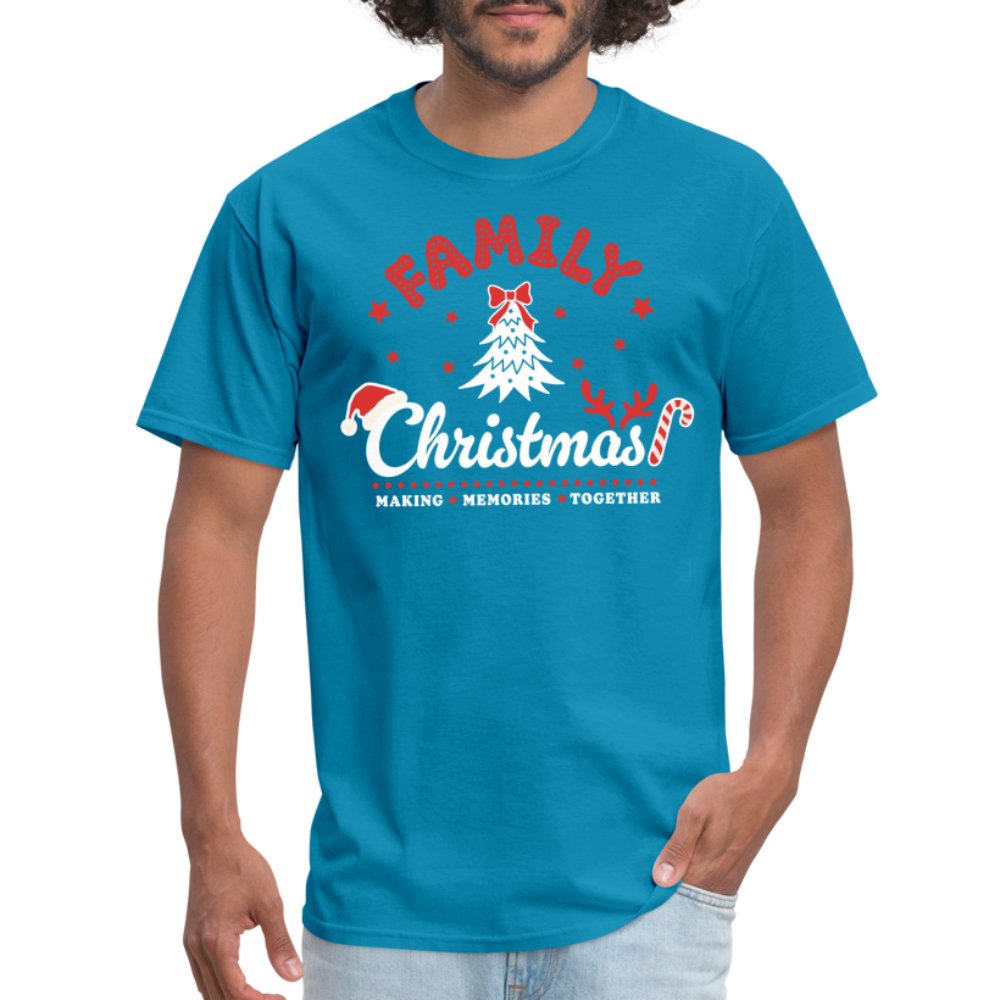 Family Christmas Making Memories Together T-Shirt - turquoise