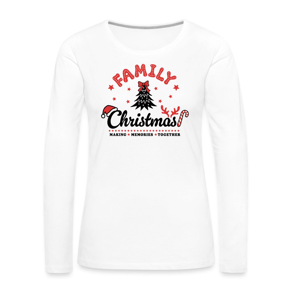 Family Christmas Making Memories Together Women's Premium Long Sleeve T-Shirt - heather ice blue