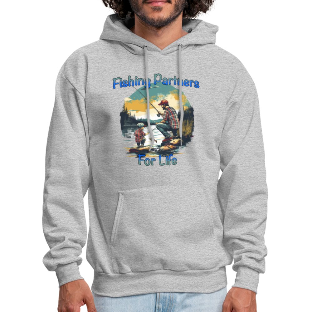 Father and Son Fishing Partners for Life Hoodie - option1# - Men's Hoodie | Hanes P170