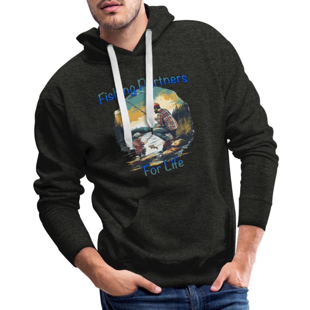 Father and Son Fishing Partners for Life Men’s Premium Hoodie - option1# - Men’s Premium Hoodie | Spreadshirt 20