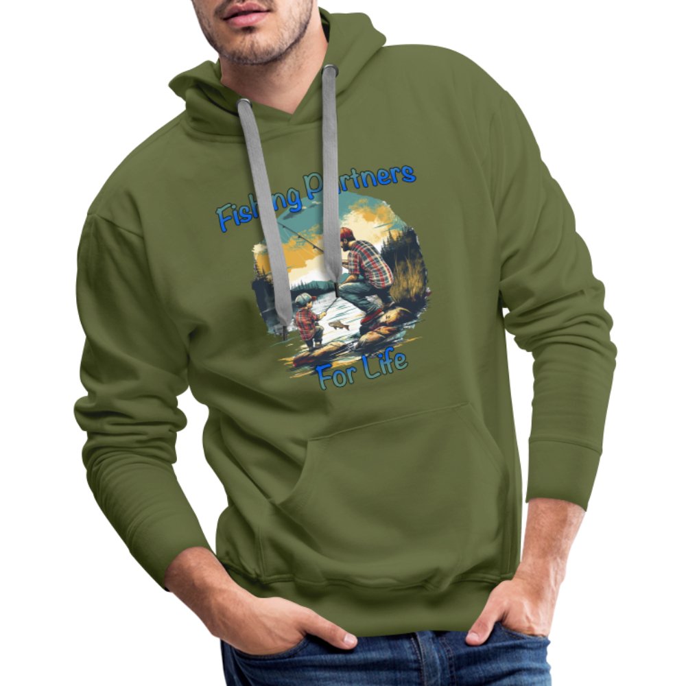 Father and Son Fishing Partners for Life Men’s Premium Hoodie - option1# - Men’s Premium Hoodie | Spreadshirt 20