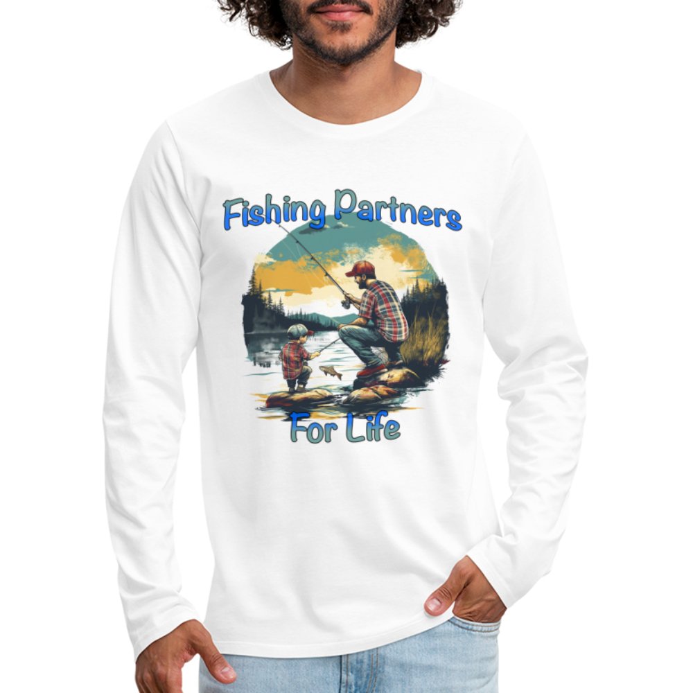 Father and Son Fishing Partners for Life Men's Premium Long Sleeve T-Shirt - option1# - Men's Premium Long Sleeve T-Shirt | Spreadshirt 875