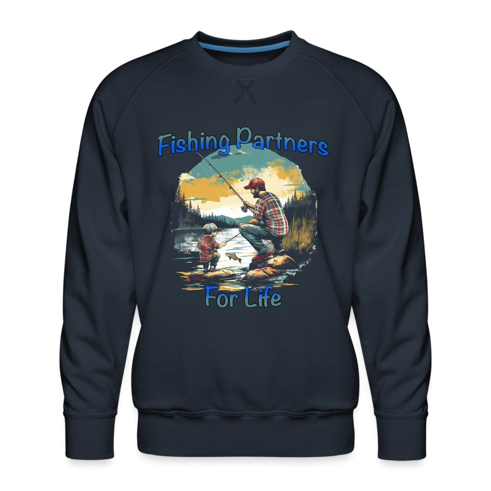 Father and Son Fishing Partners for Life Men's Premium Sweatshirt - option1# - Men’s Premium Sweatshirt | Spreadshirt 1432