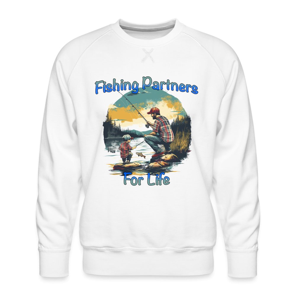 Father and Son Fishing Partners for Life Men's Premium Sweatshirt - option1# - Men’s Premium Sweatshirt | Spreadshirt 1432