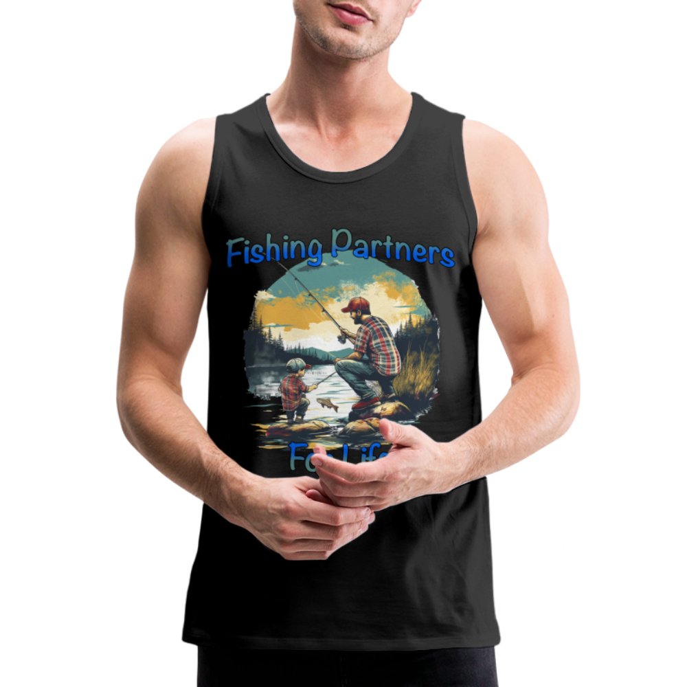 Father and Son Fishing Partners for Life Men’s Premium Tank Top - option1# - Men’s Premium Tank | Spreadshirt 916